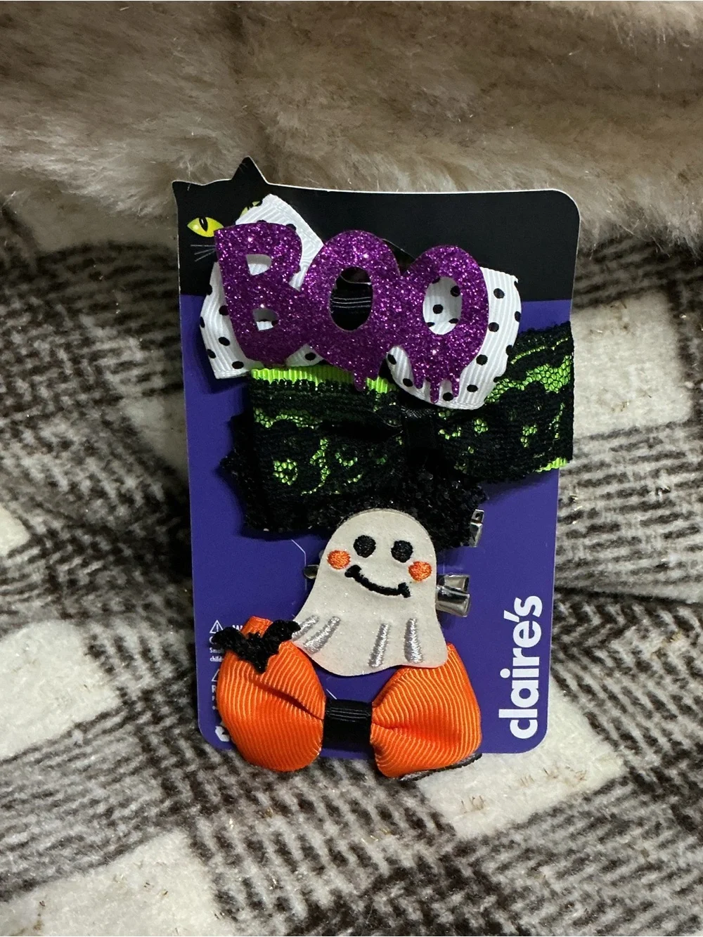 CLAIRE’S HALLOWEEN 4 PIECE HAIR CLIP SET